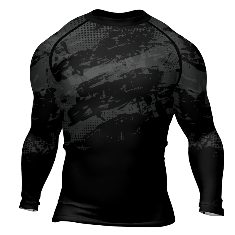 Rashninja Paint Streak Camouflage Men's Long Sleeve Rash Guard