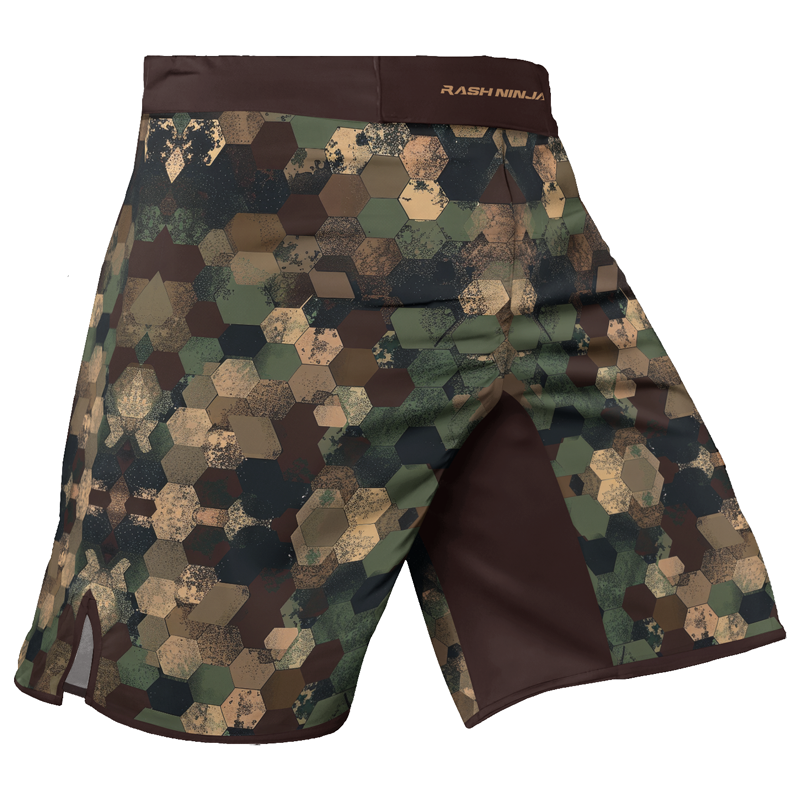 Rashninja Military Hexagon Camouflage Men's Fight Shorts