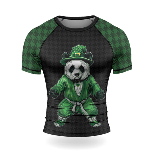 Rashninja Irish Kungfu Panda Men's Short Sleeve Rash Guard