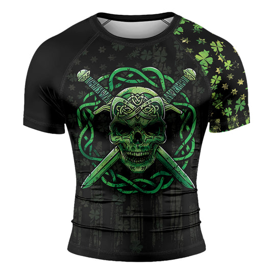 Rashninja Celtic Skull Guardian Men's Short Sleeve Rash Guard