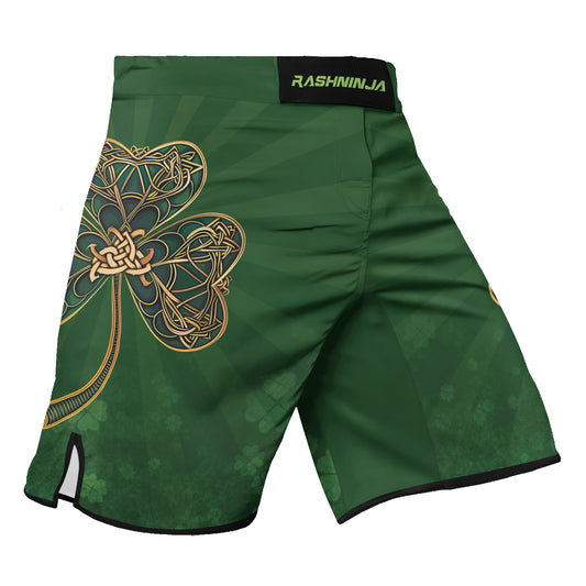 Rashninja Lucky Celtic Clover Men's Fight Shorts