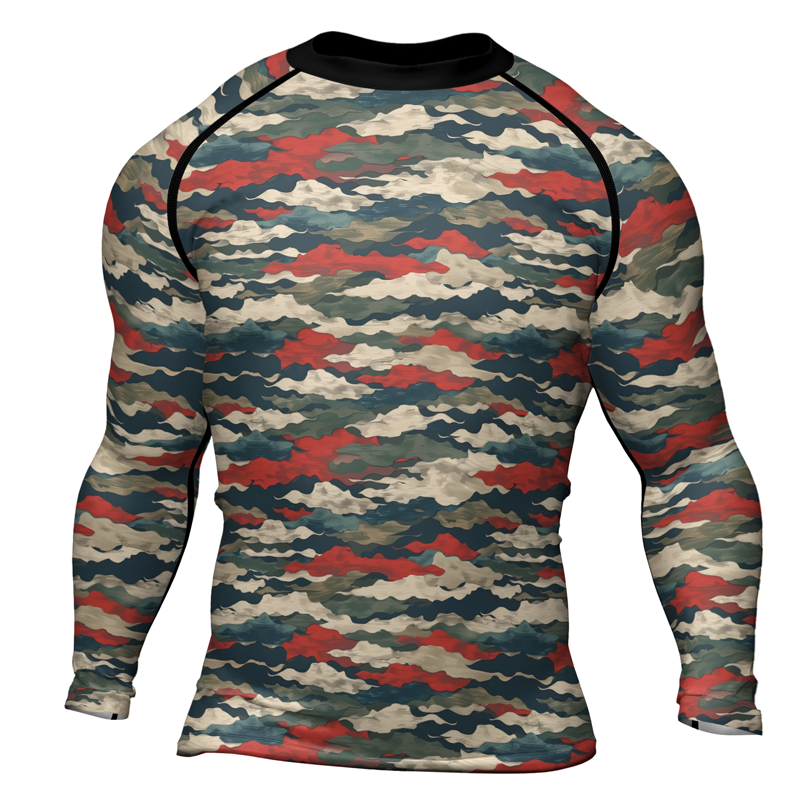 Rashninja Swiss Army Alpenflage Men's Long Sleeve Rash Guard