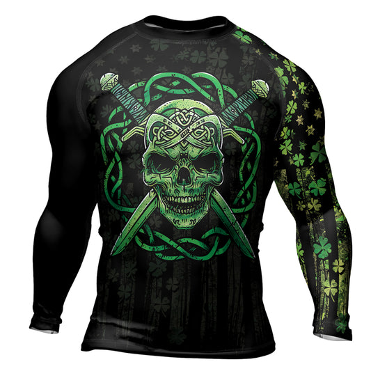 Rashninja Celtic Skull Guardian Men's Long Sleeve Rash Guard