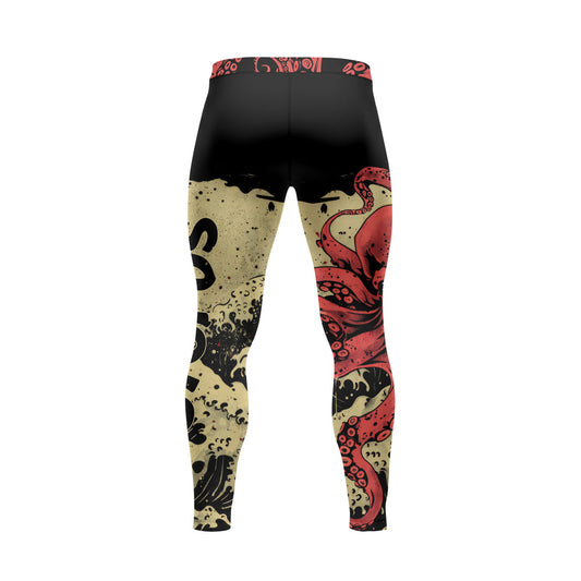 Rashninja Octopus Crimson Wave Men's Spats