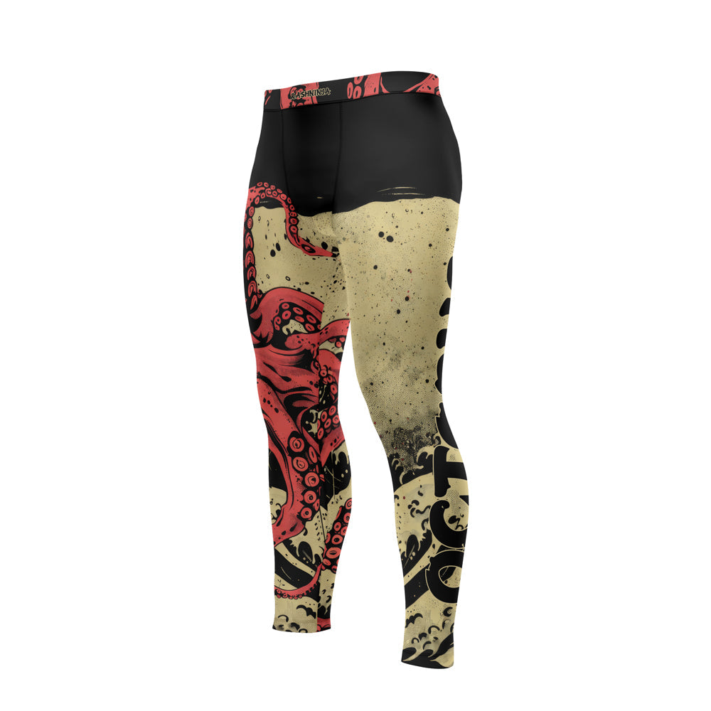 Rashninja Octopus Crimson Wave Men's Spats
