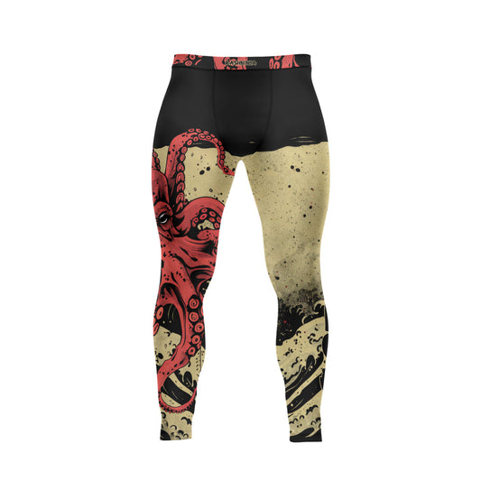 Rashninja Octopus Crimson Wave Men's Spats