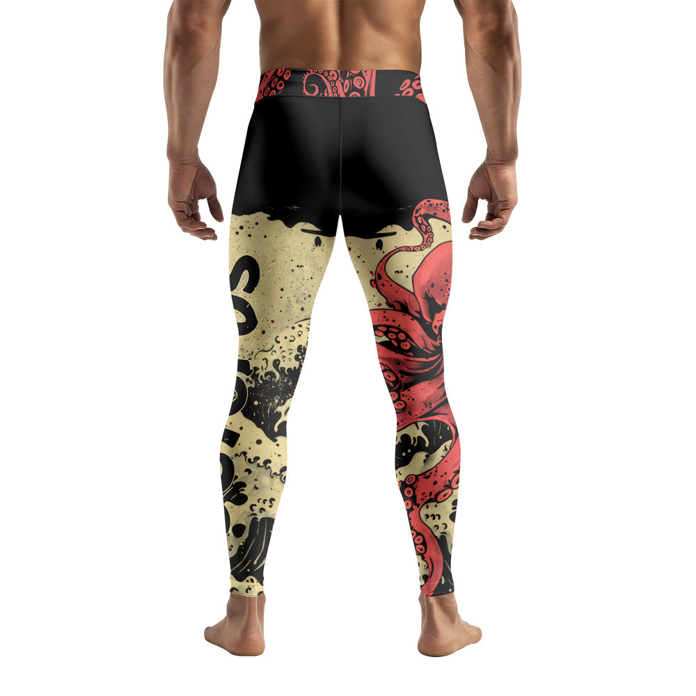 Rashninja Octopus Crimson Wave Men's Spats