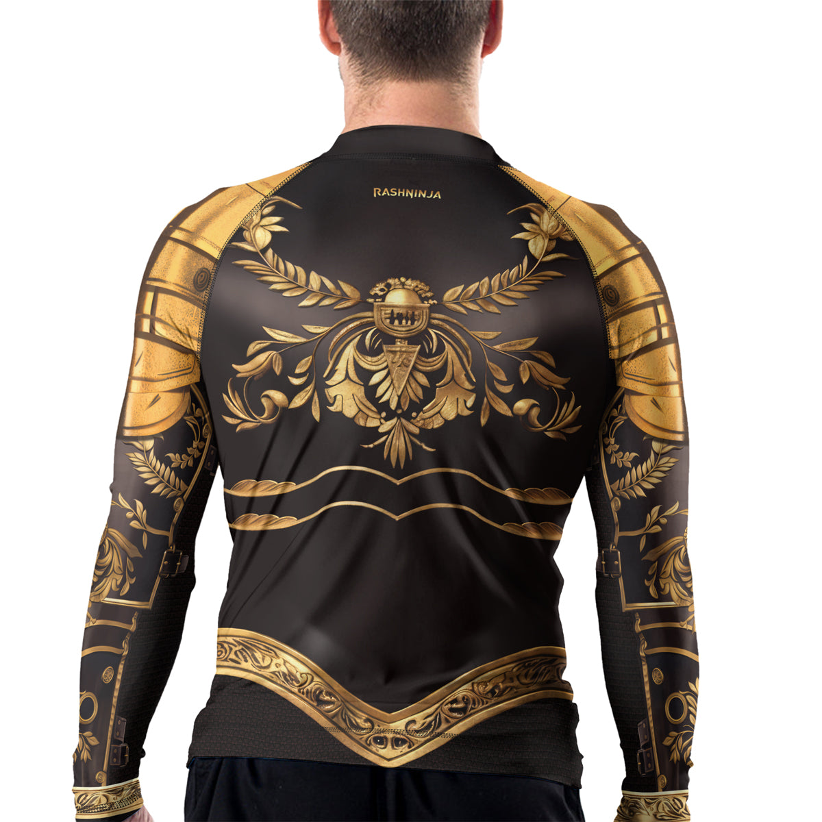Road Rash Armor Rashninja Royal Gold Armor Men's Long Sleeve Rash Guard