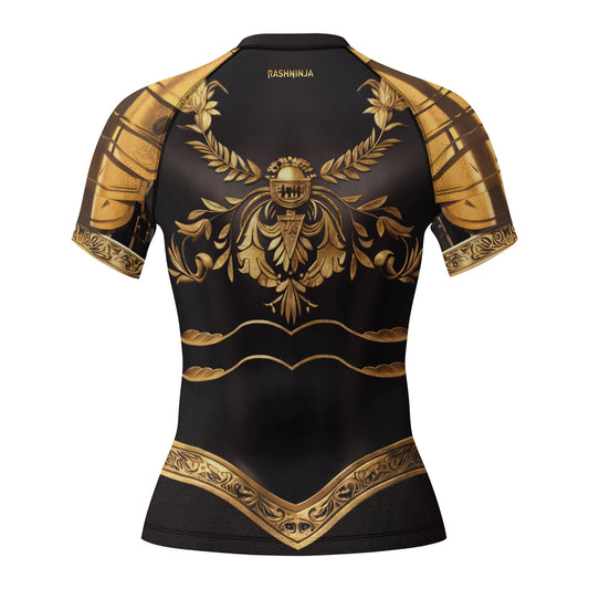 Rashninja Royal Gold Armor Women's Short Sleeve Rash Guard
