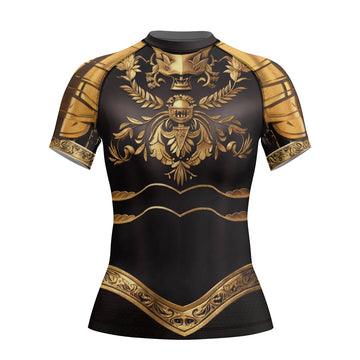 Rashninja Royal Gold Armor Women's Short Sleeve Rash Guard