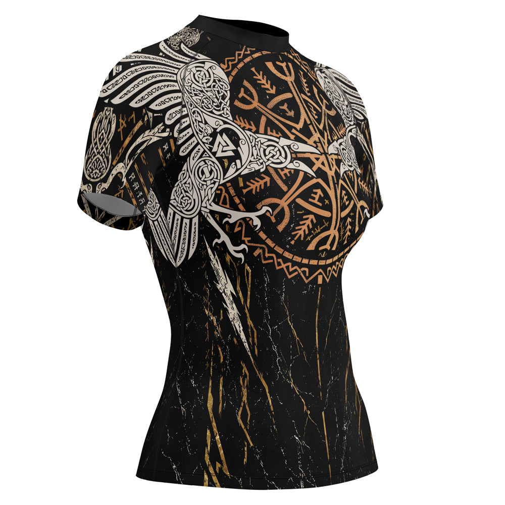 Rashninja Viking Raven Women's Short Sleeve Rash Guard