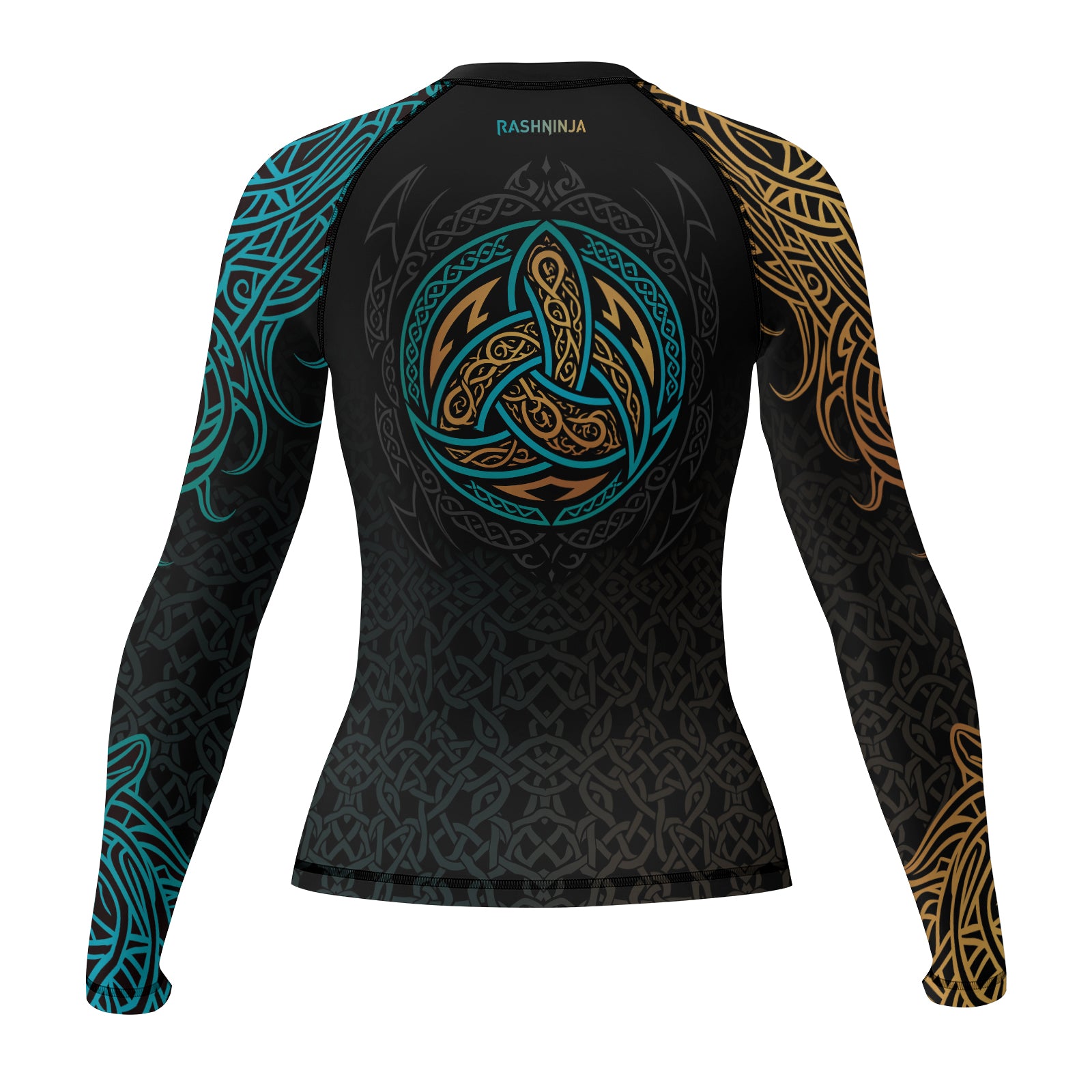 Rashninja Norse Viking Wolf Women's Long Sleeve Rash Guard