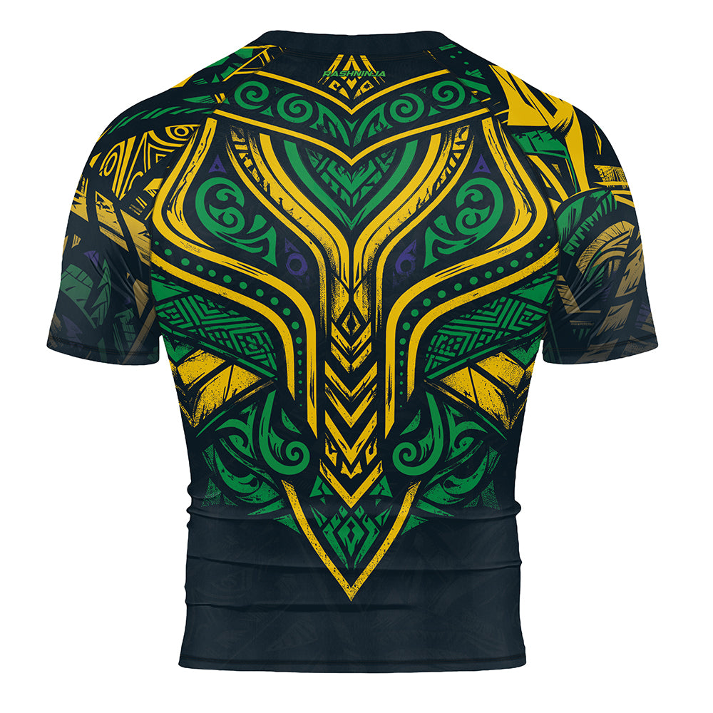 Rashninja Patriot Mexico Flag Men's Short Sleeve Rash Guard