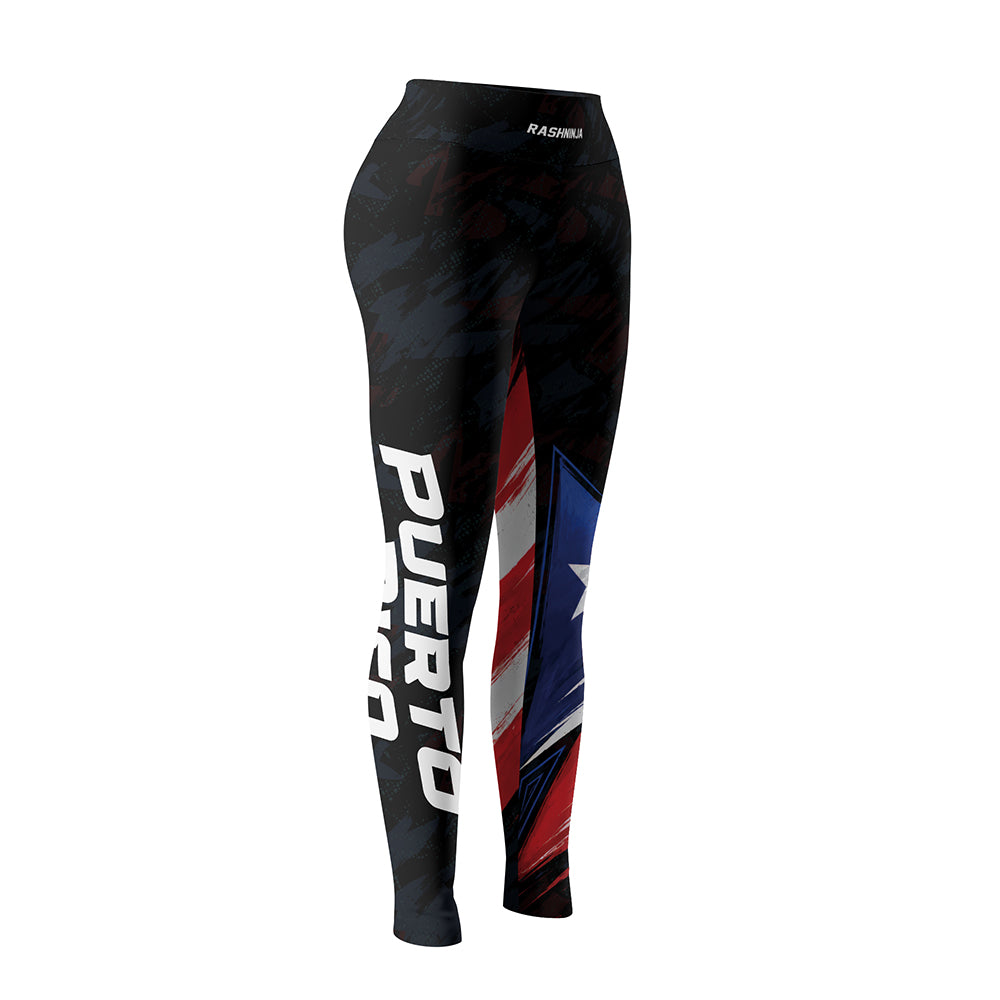 Rashninja Patriot Puerto Rico Flag Women's Leggings