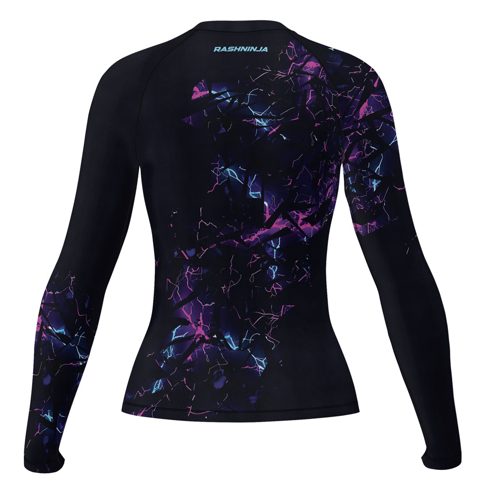 Rashninja Cyber Lightning Women's Long Sleeve Rash Guard