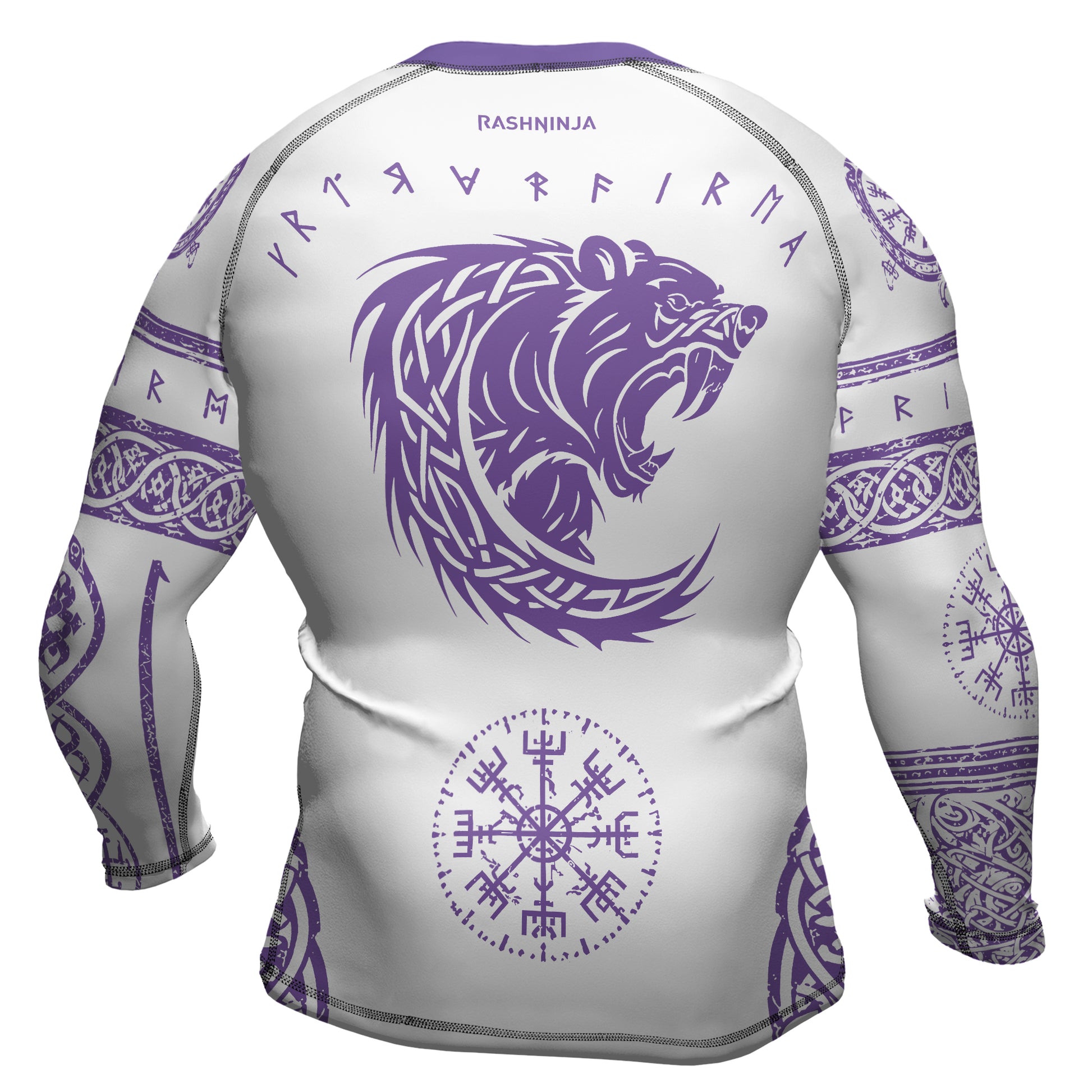 Rashninja Yggdrasil Bear Viking Men's Long Sleeve Rash Guard
