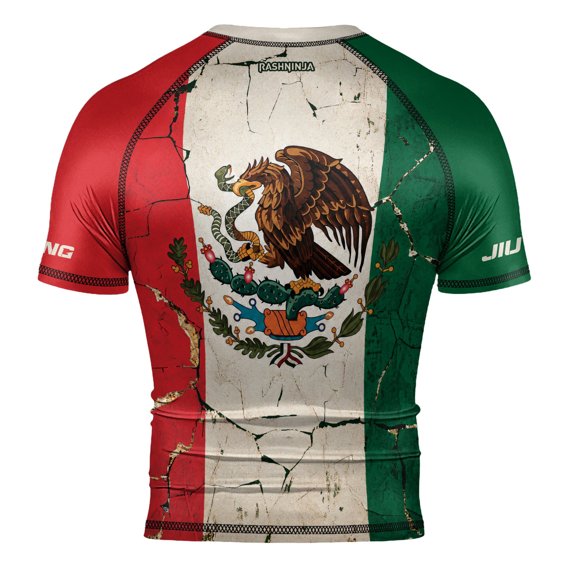 Rashninja Patriot Mexico Flag Men's Short Sleeve Rash Guard