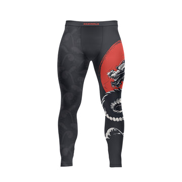 Rashninja Blue Dragon Crimson Men's Spats