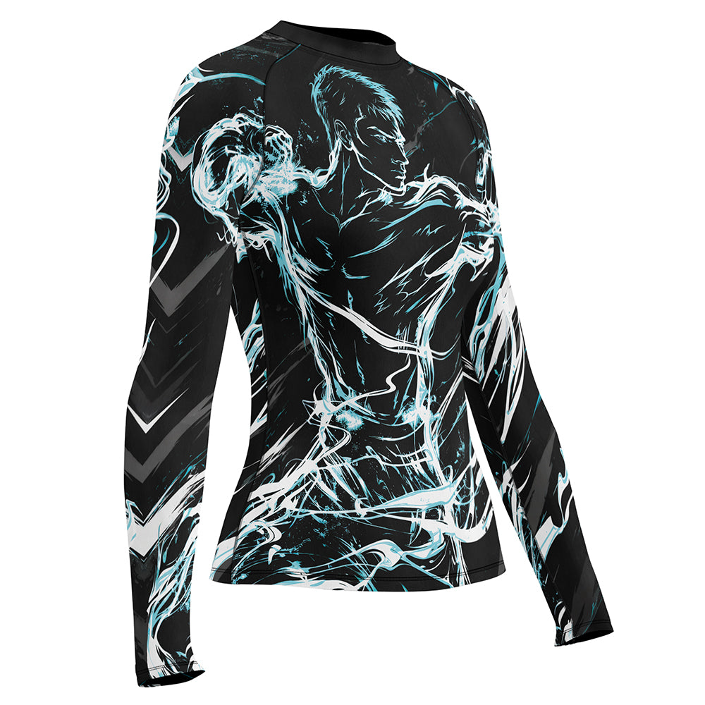 Rashninja Cyber Shadow Fighter Women's Long Sleeve Rash Guard