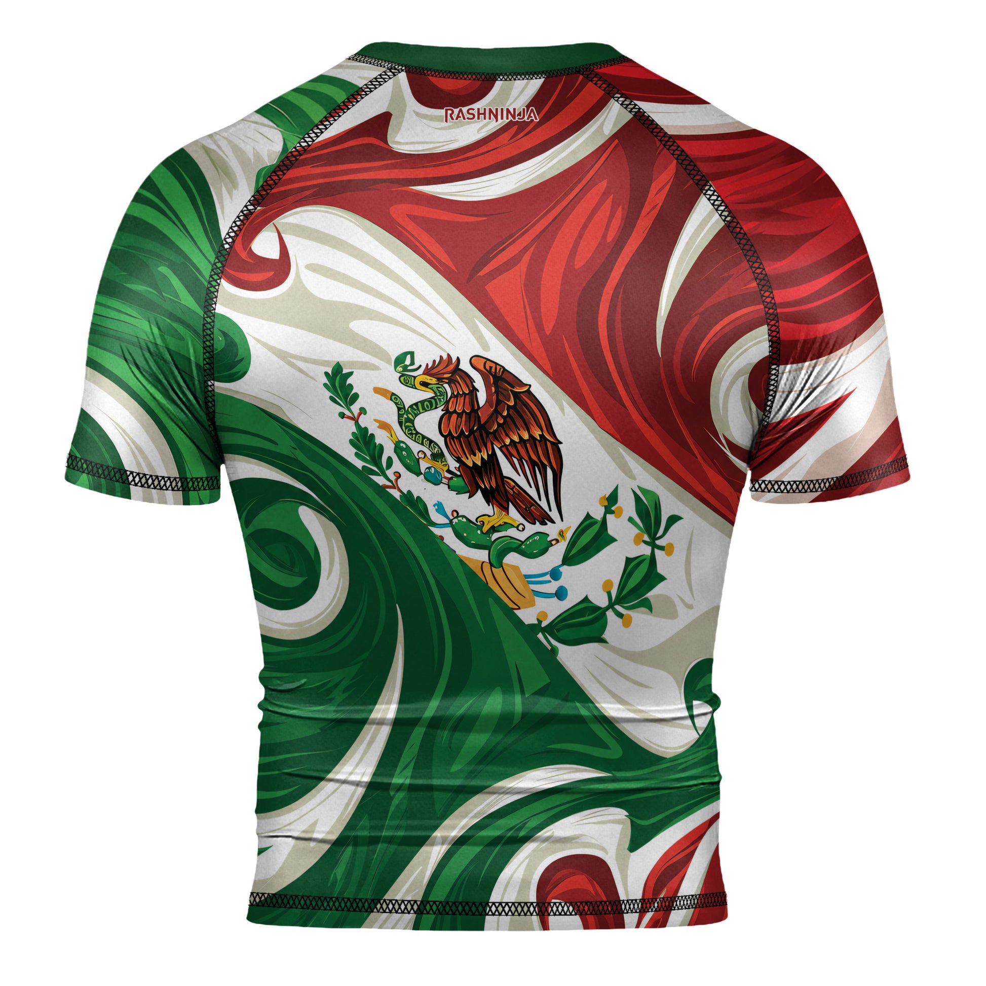 Rashninja Patriot Mexico Flag Men's Short Sleeve Rash Guard