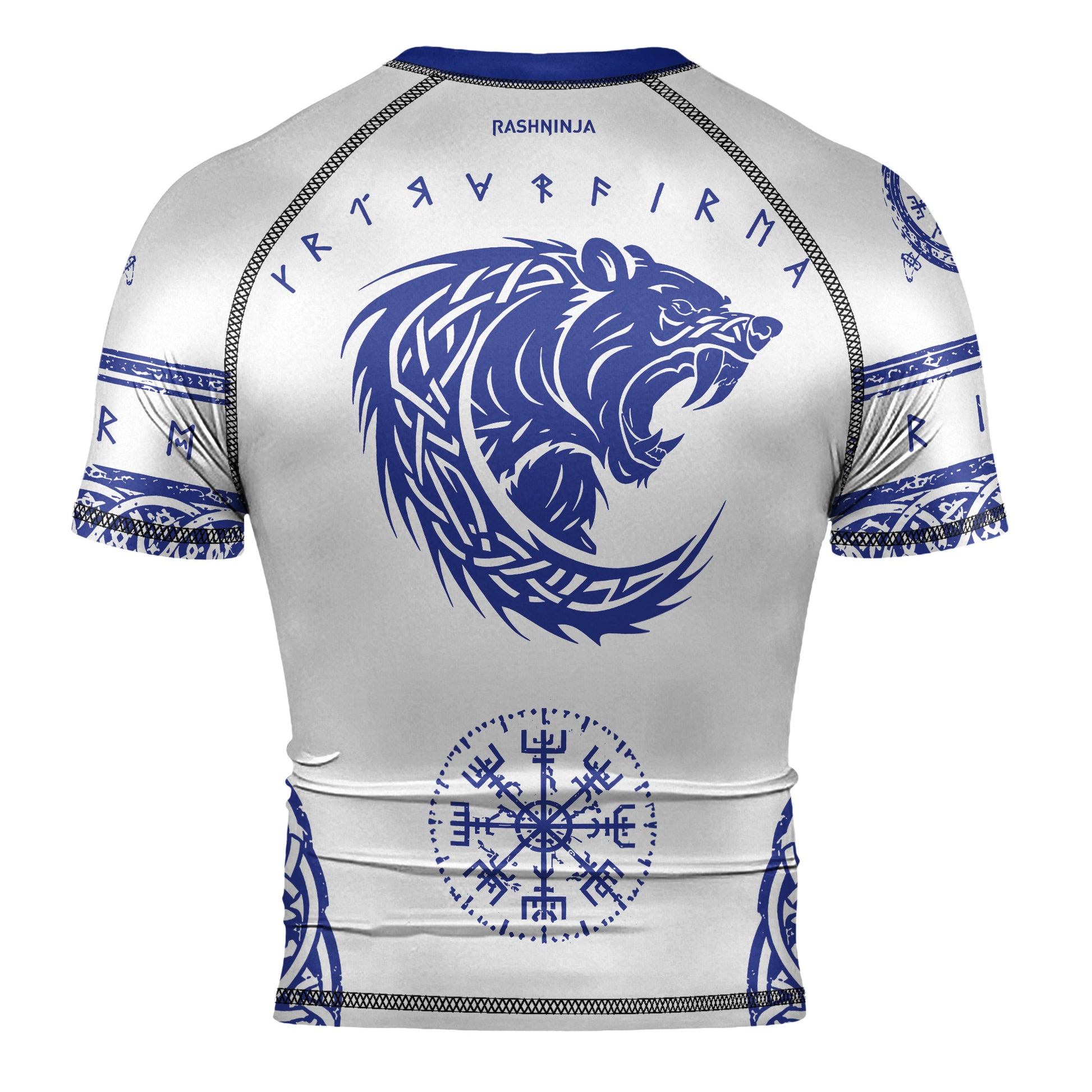 Rashninja Yggdrasil Bear Viking Men's Short Sleeve Rash Guard
