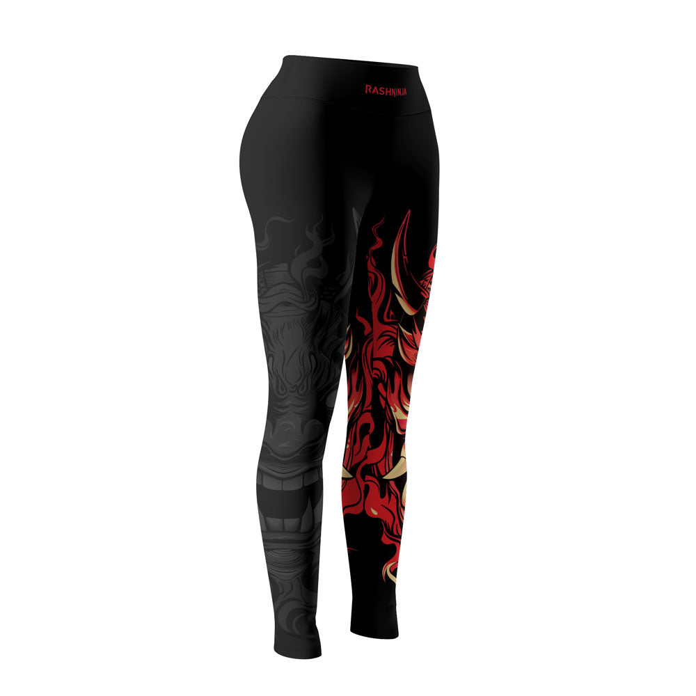 Rashninja Samurai Oni Flames Women's Leggings