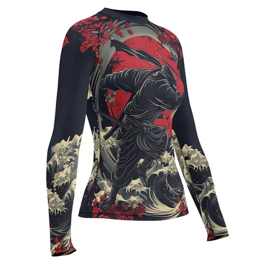 Rashninja Ninja Great Wave Women's Long Sleeve Rash Guard
