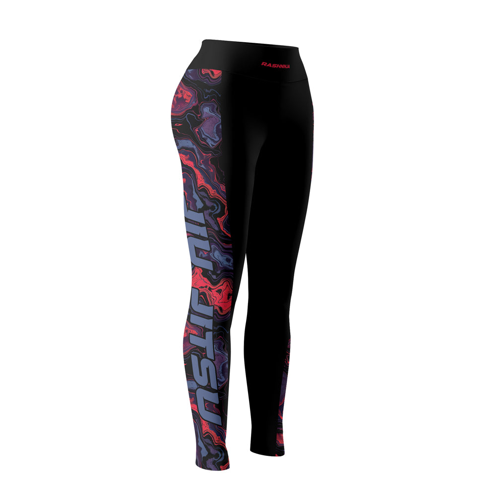 Rashninja Red Cyber Marble Women's Leggings