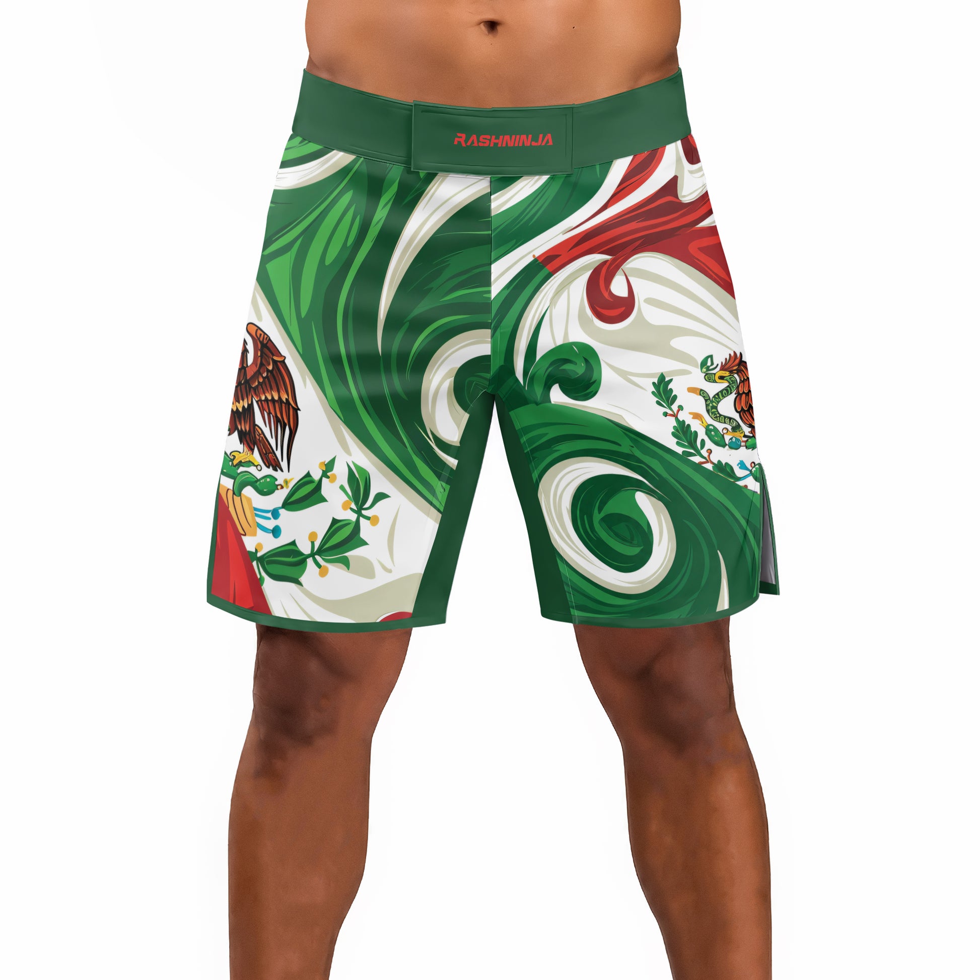 Rashninja Patriot Mexico Flag Men's Fight Shorts