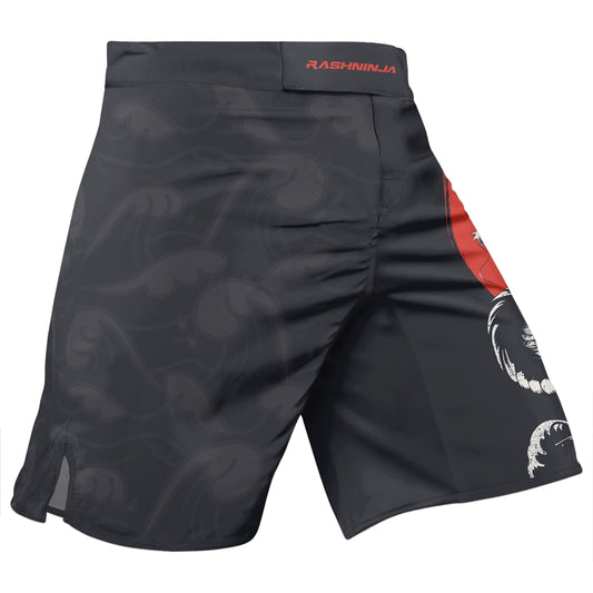 Rashninja Blue Dragon Crimson Men's Fight Shorts
