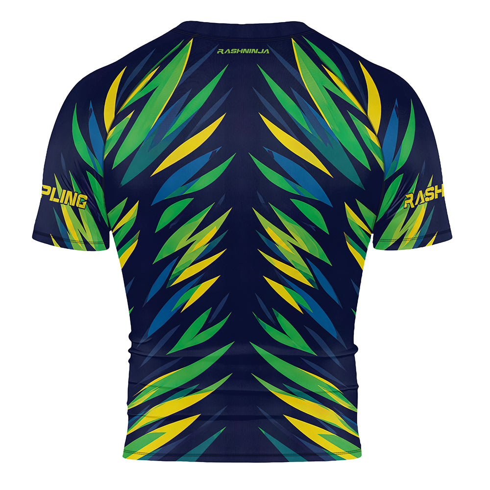 Rashninja Patriot Mexico Flag Men's Short Sleeve Rash Guard