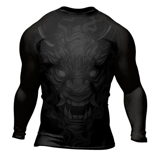 Rashninja Samurai Oni Flames Men's Long Sleeve Rash Guard