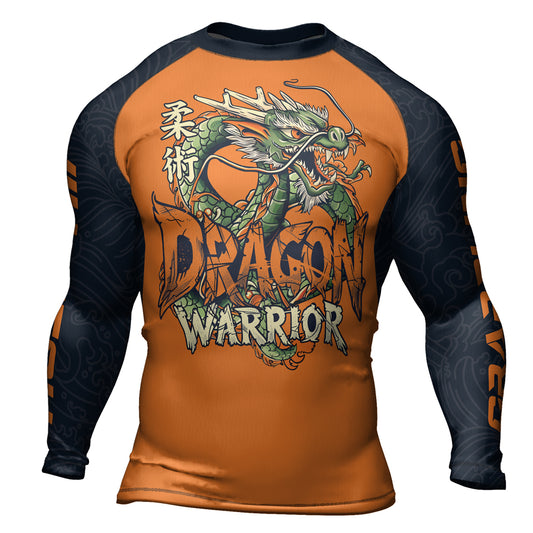 Rashninja Dragon Verdant Blaze Men's Long Sleeve Rash Guard