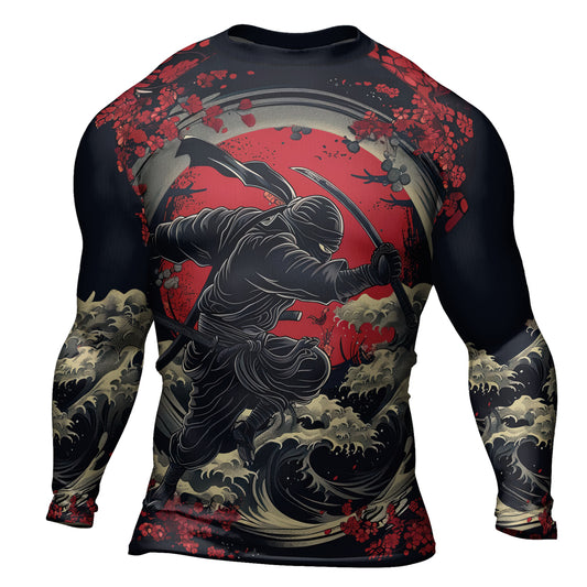 Rashninja Ninja Great Wave Men's Long Sleeve Rash Guard