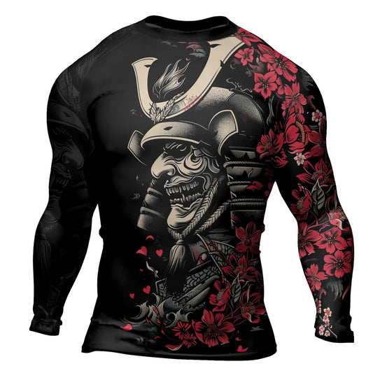 Rashninja Samurai Golden Mask Men's Long Sleeve Rash Guard