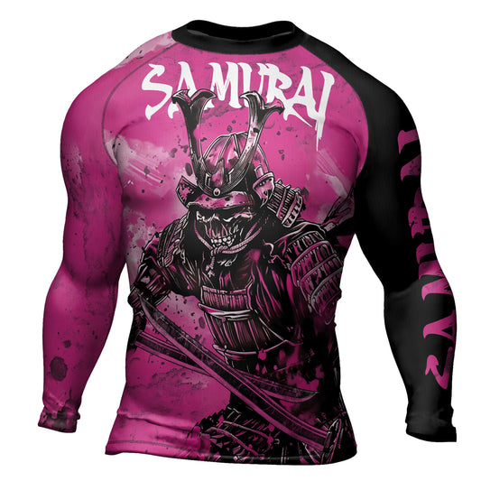 Rashninja Samurai Pink Fury Men's Long Sleeve Rash Guard
