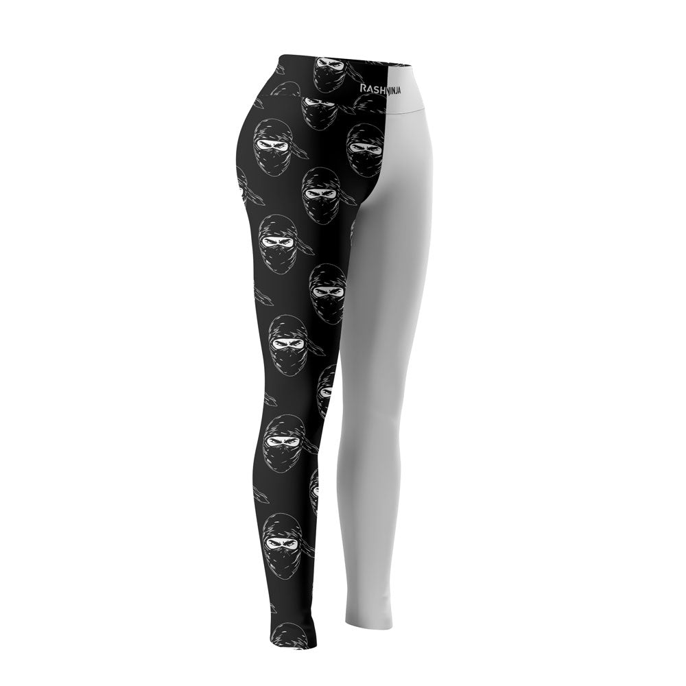 Rashninja Ninja Stealth Pattern White Women's Leggings