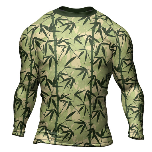 Rashninja Camouflage Bamboo Leaf Blend Men's Long Sleeve Rash Guard