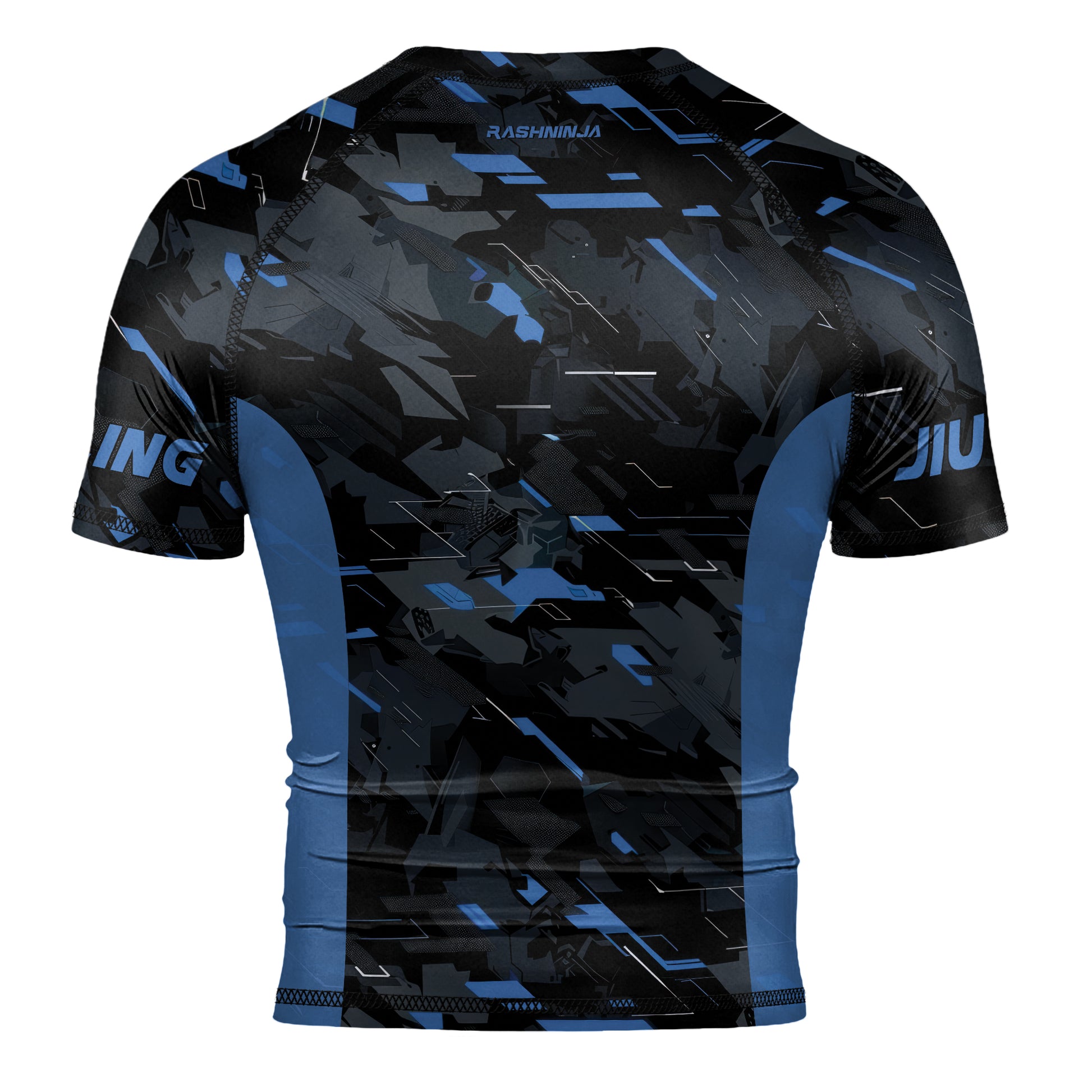 Rashninja Blue Triangle Men's Short Sleeve Rash Guard