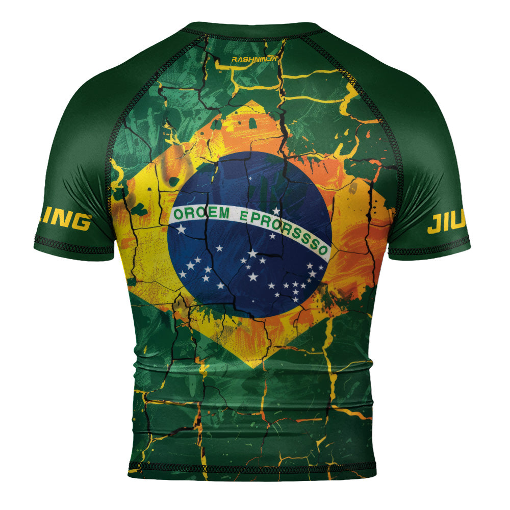 Rashninja Patriot Mexico Flag Men's Short Sleeve Rash Guard