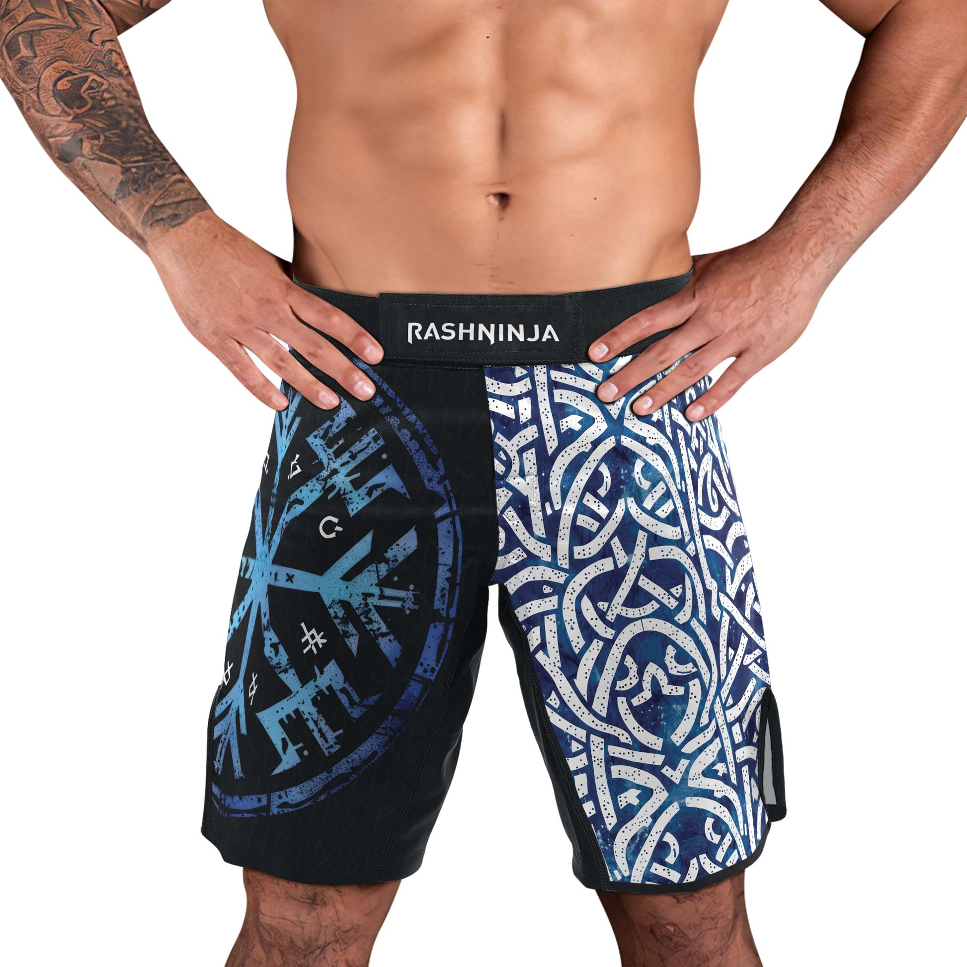 Rashninja Viking Helm of Awe Men's Fight Shorts