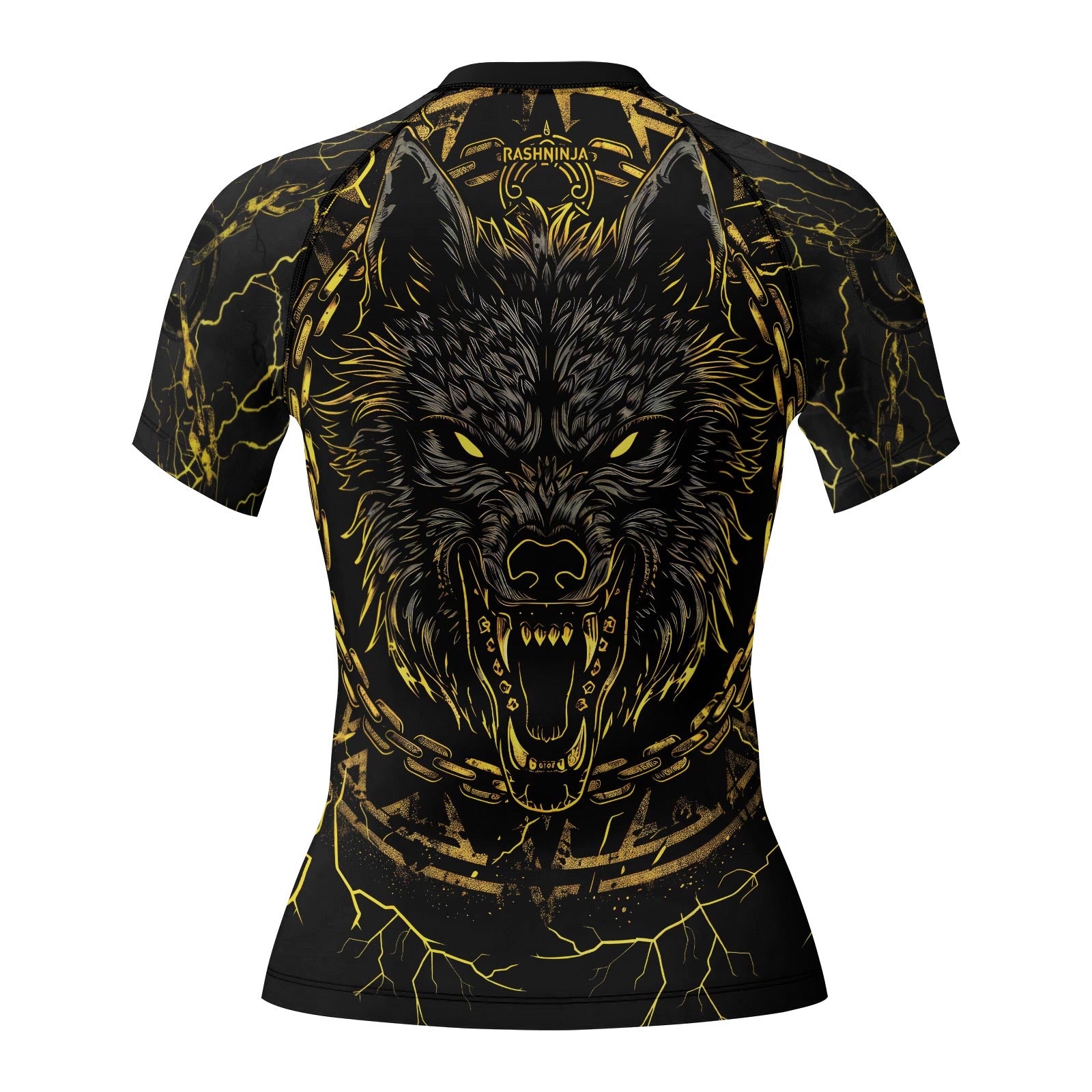 Rashninja Viking Fenrir Wol Women's Short Sleeve Rash Guard