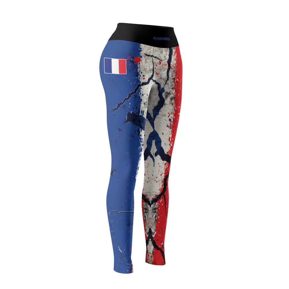 Rashninja Patriot France Flag Women's Leggings