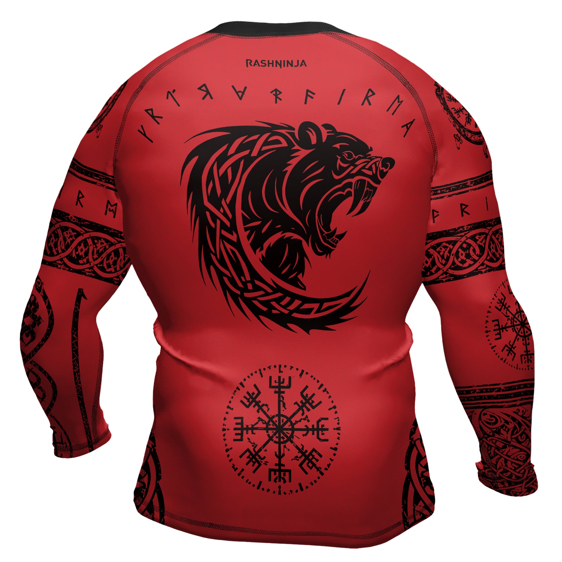 Rashninja Yggdrasil Bear Viking Men's Long Sleeve Rash Guard