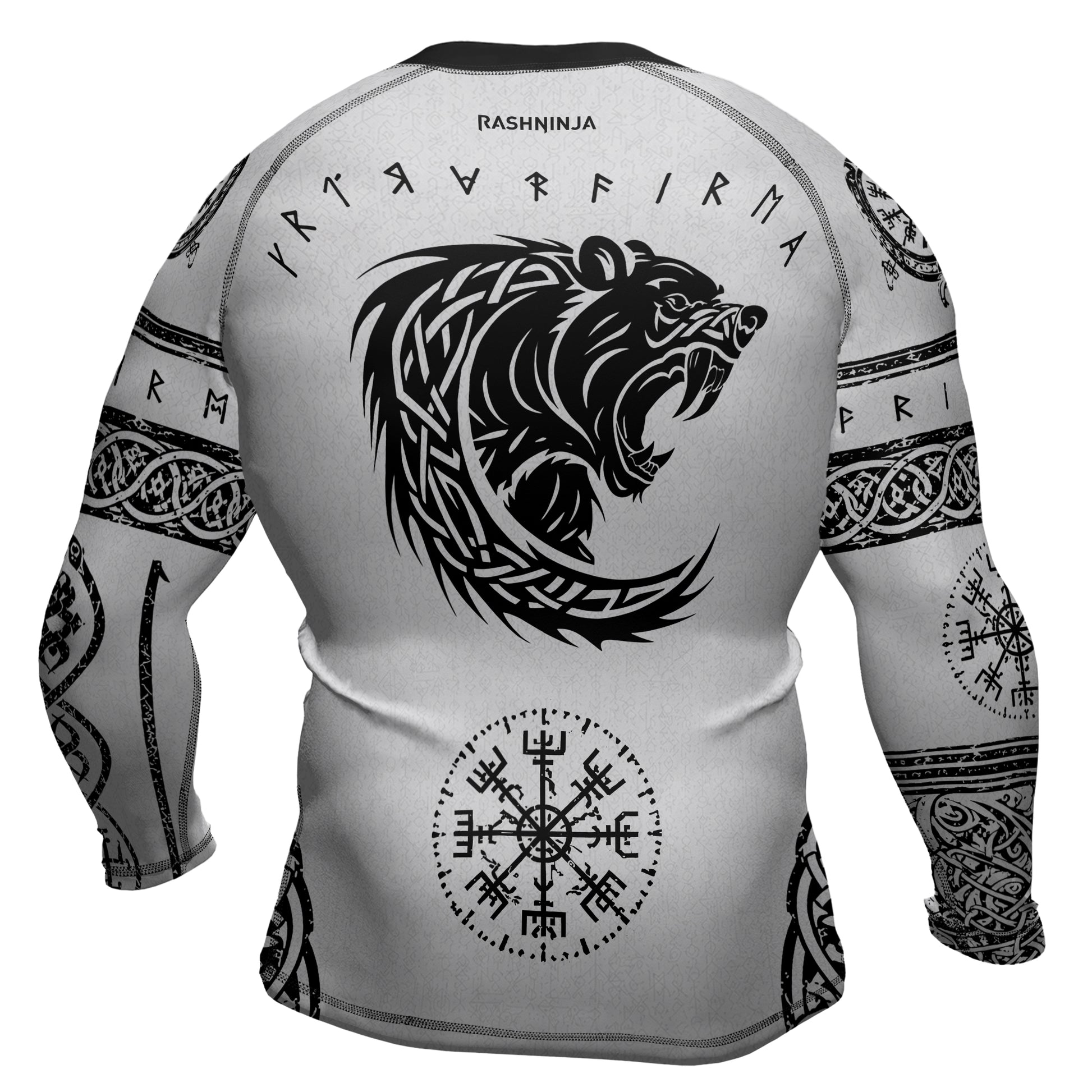Rashninja Yggdrasil Bear Viking Men's Long Sleeve Rash Guard