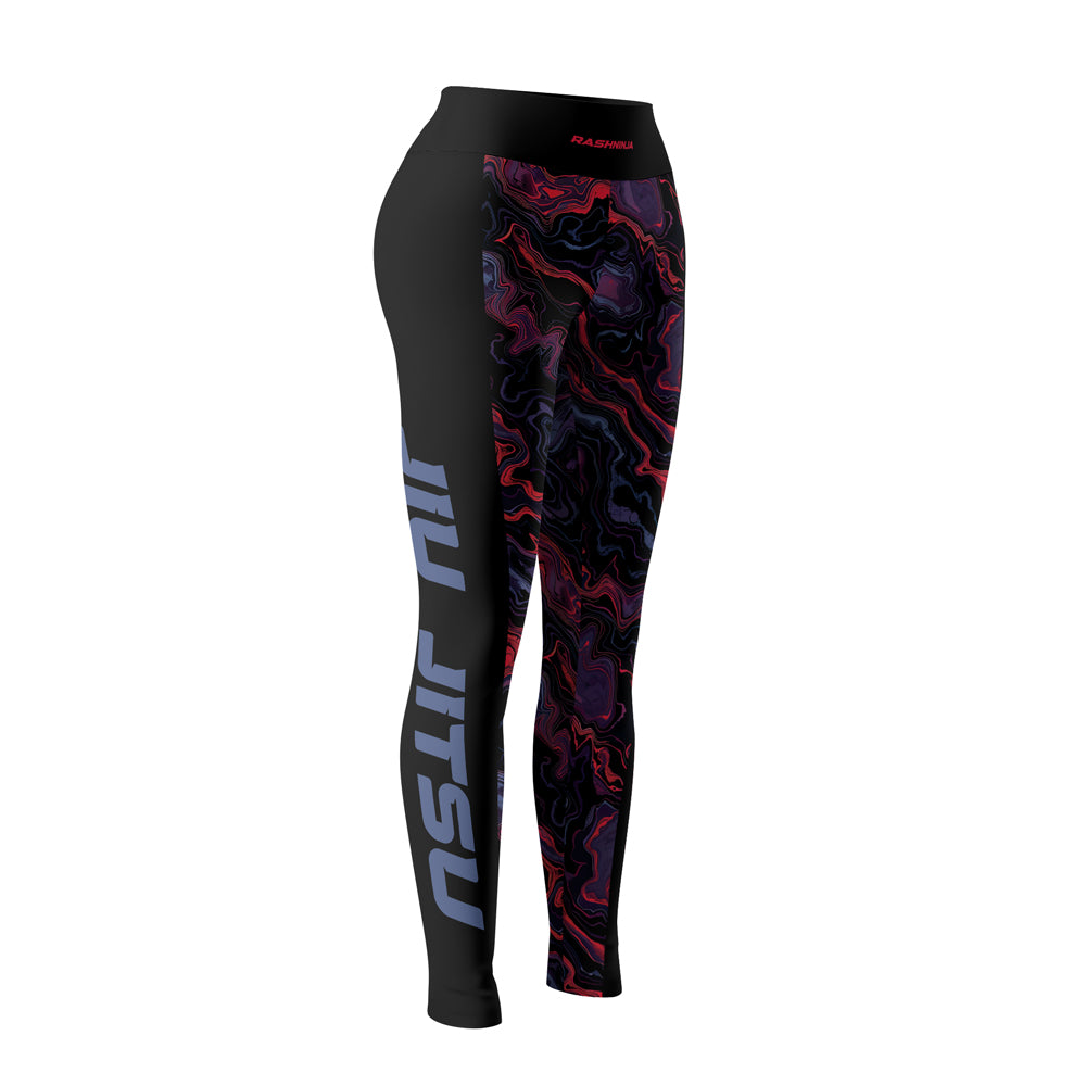 Rashninja Red Cyber Marble Women's Leggings