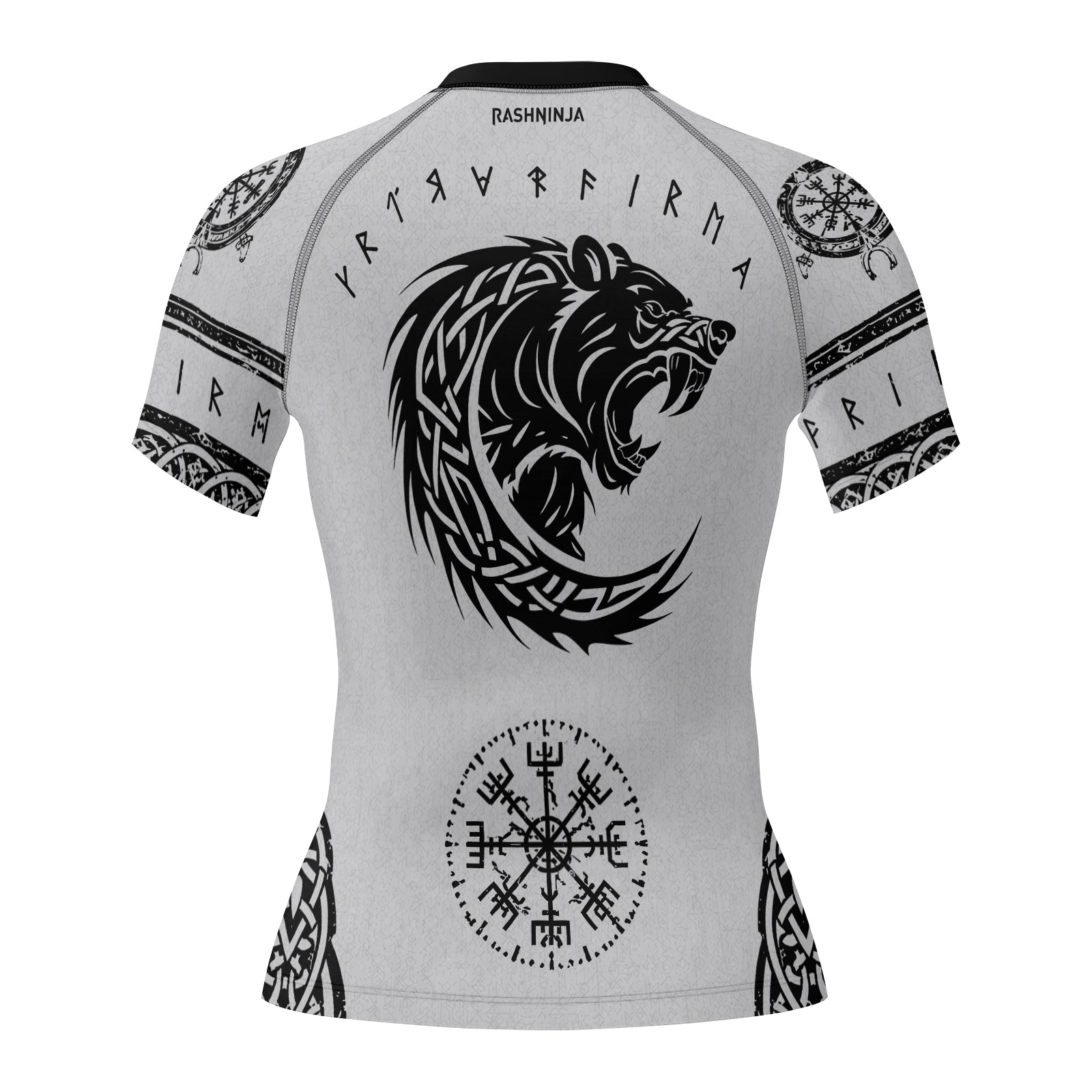 Rashninja Yggdrasil Bear Viking Women's Short Sleeve Rash Guard