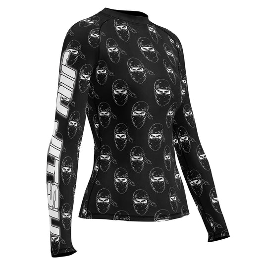 Rashninja Ninja Stealth Pattern Black Women's Long Sleeve Rash Guard