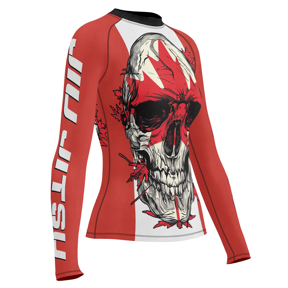 Rashninja Patriot Canada Flag Women's Long Sleeve Rash Guard