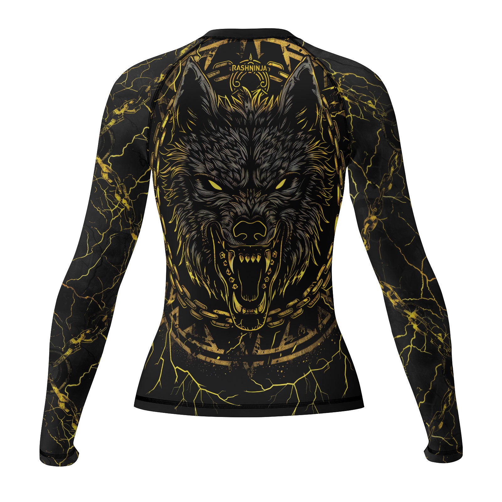 Rashninja Viking Fenrir Wol Women's Long Sleeve Rash Guard